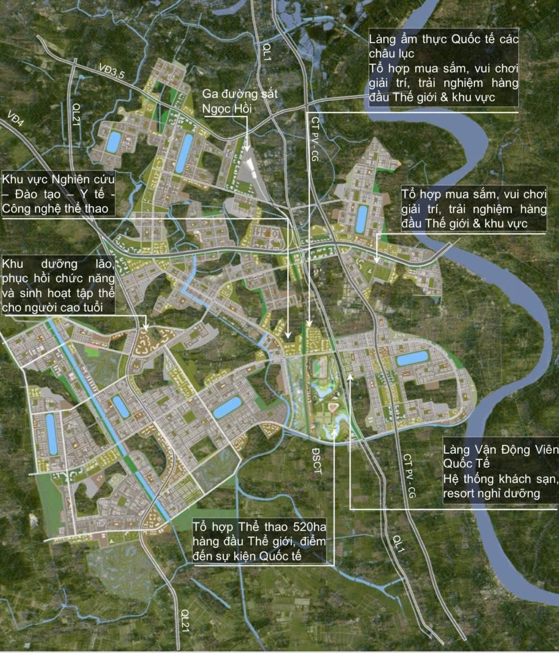 Vị trí địa lý Vinhomes Olympic