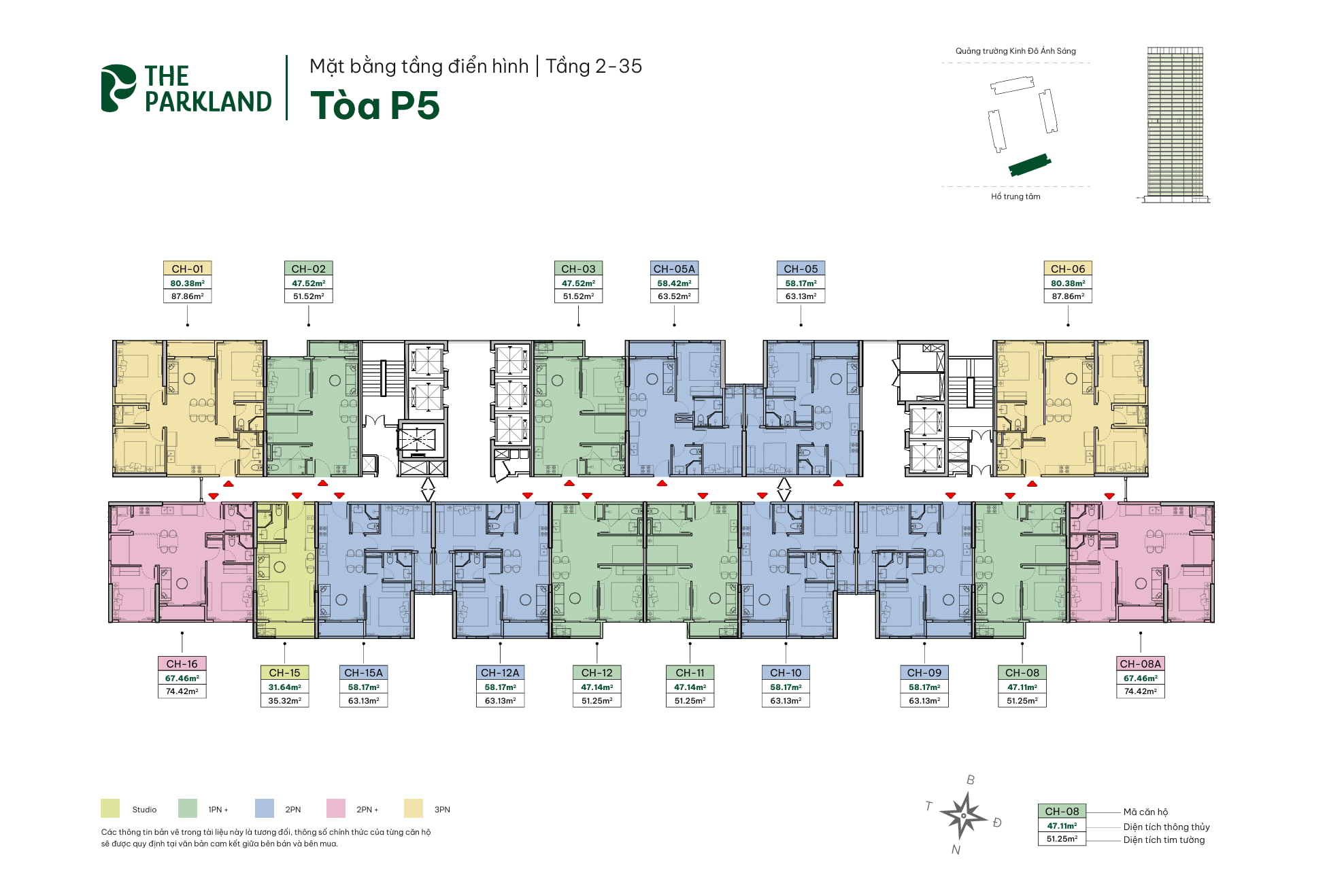 Mặt bằng toà P5 The Parkland Imperia Ocean City
