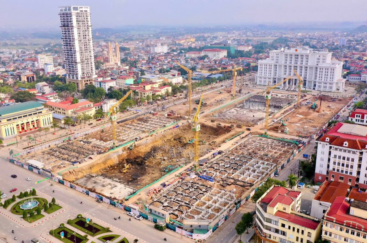 Tiến độ xây dựng phố đi bộ Thái Nguyên