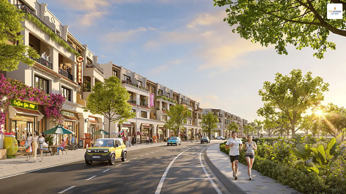 ​​Phối cảnh shophouse Vinhomes Hóc Môn
