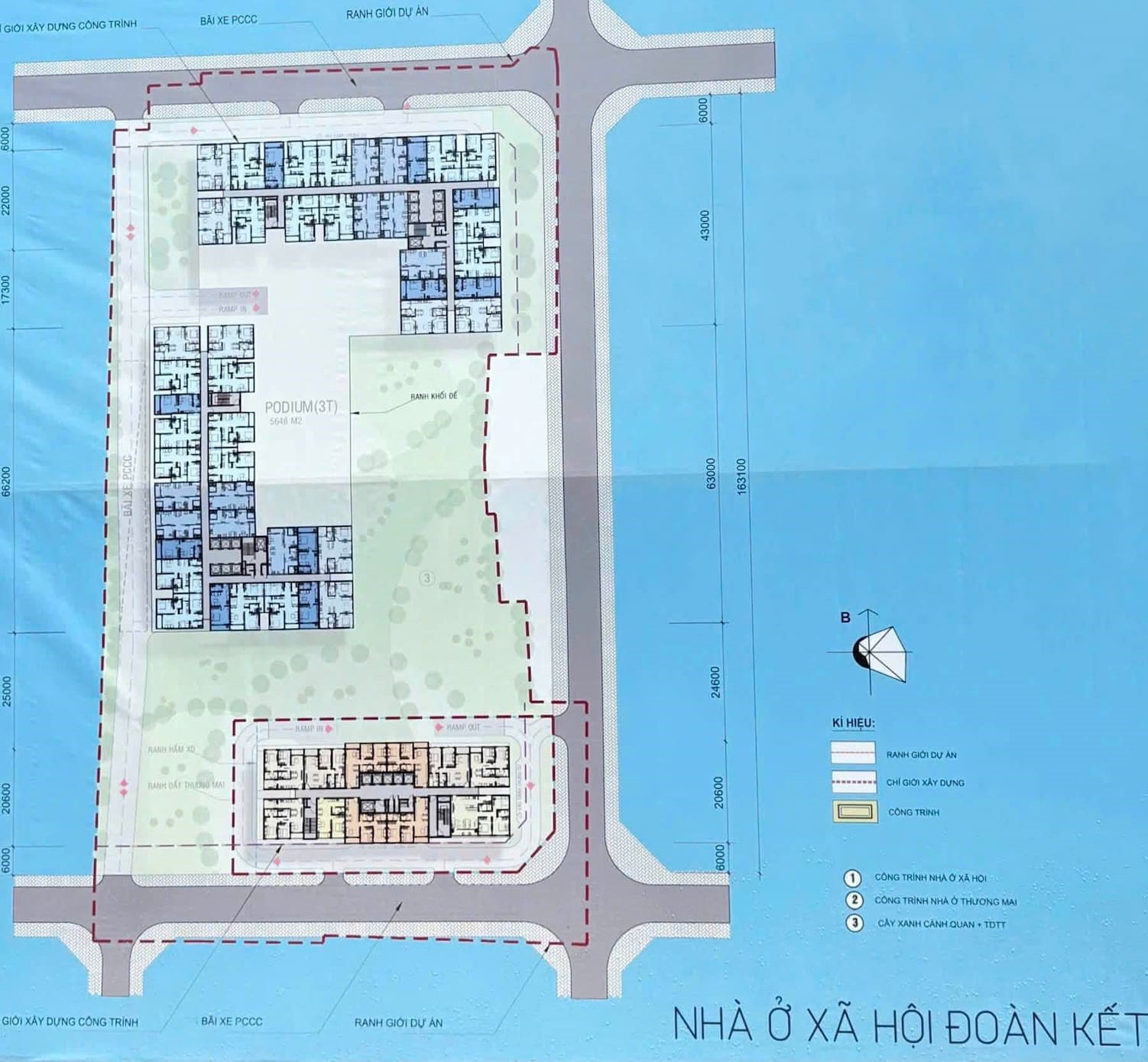 Mặt Bằng Dự án Nhà ở Xã Hội Đoàn Kết Vĩnh Hưng